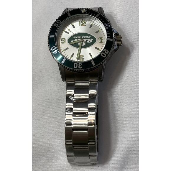 New York Jets Sparo Key Style Men's Sports Watch Metal Band - Picture 2 of 4
